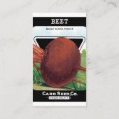 ヴィンテージシードパケットラベルアート、ビート野菜 名刺 (裏面)