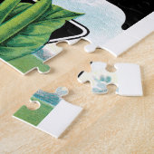 ヴィンテージシードパケットラベルアート、ブッシュ豆の野菜 ジグソーパズル (側面)