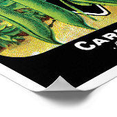 ヴィンテージシードパケットラベルアート、ブッシュ豆の野菜 ポスター (角)