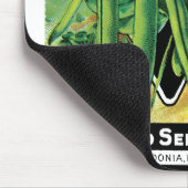 ヴィンテージシードパケットラベルアート、ブッシュ豆の野菜 マウスパッド (コーナー)