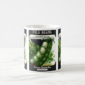 ヴィンテージシードパケットラベルアート、ポールリマ豆 コーヒーマグカップ (中央)