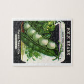 ヴィンテージシードパケットラベルアート、ポールリマ豆 ジグソーパズル (横)