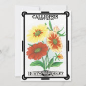 ヴィンテージシードパケットラベルアート、花 (正面)