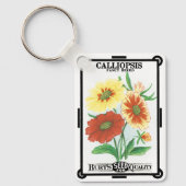 ヴィンテージシードパケットラベルアート、花 キーホルダー (正面)