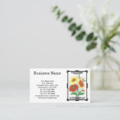 ヴィンテージシードパケットラベルアート、花 名刺 (スタンド正面)