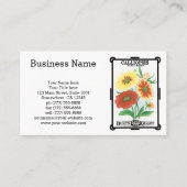 ヴィンテージシードパケットラベルアート、花 名刺 (正面)