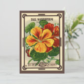 ヴィンテージシードパケットラベルアート、Nasturtium花 (スタンド正面)