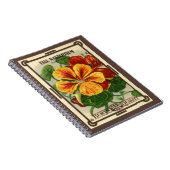 ヴィンテージシードパケットラベルアート、Nasturtium花 ノートブック (右側)