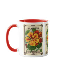 ヴィンテージシードパケットラベルアート、Nasturtium花