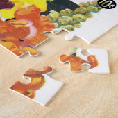 ヴィンテージシードパケットラベルアート、Snapdragon Flowers ジグソーパズル (側面)