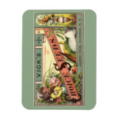 ヴィンテージシードパケットラベルアート、Vickの選択シーズ マグネット (縦)