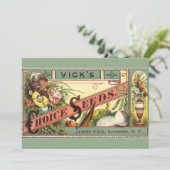 ヴィンテージシードパケットラベルアート、Vickの選択シード (スタンド正面)