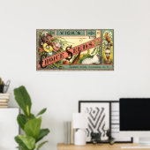 ヴィンテージシードパケットラベルアート、Vickの選択シード ポスター (ホームオフィス)