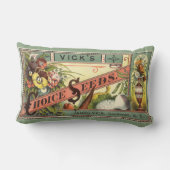 ヴィンテージシードパケットラベルアート、Vickの選択シード ランバークッション (裏面)