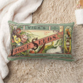 ヴィンテージシードパケットラベルアート、Vickの選択シード ランバークッション (ブランケット)