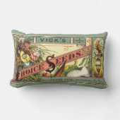 ヴィンテージシードパケットラベルアート、Vickの選択シード ランバークッション (正面)