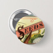 ヴィンテージシードパケットラベルアート、Vickの選択シード 缶バッジ (正面&裏面)