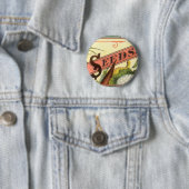 ヴィンテージシードパケットラベルアート、Vickの選択シード 缶バッジ (インサイチュ)