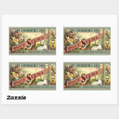 ヴィンテージシードパケットラベルアート、Vickの選択シード 長方形シール (シート)