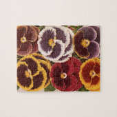 ヴィンテージシードパケットラベル、ガーデンパンジー花 ジグソーパズル (横)