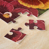 ヴィンテージシードパケットラベル、ガーデンパンジー花 ジグソーパズル (側面)