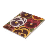 ヴィンテージシードパケットラベル、ガーデンパンジー花 タイル (側面)