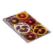 ヴィンテージシードパケットラベル、ガーデンパンジー花 ノートブック (右側)