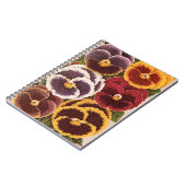 ヴィンテージシードパケットラベル、ガーデンパンジー花 ノートブック (左側)