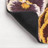 ヴィンテージシードパケットラベル、ガーデンパンジー花 マウスパッド (コーナー)