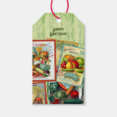 ヴィンテージシードパケット誕生日 ギフトタグ (正面)