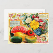 ヴィンテージシードパケット。 ポストカード (正面/裏面)