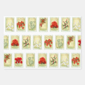 ヴィンテージシードパックと類別済み ラッピングペーパーシート (正面)