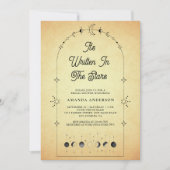 ヴィンテージシーナンスブラックムーンブライダルシャワー 招待状 (正面)