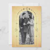 ヴィンテージシーナンスブラックムーンブライダルシャワー 招待状 (裏面)