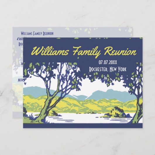 ヴィンテージシーニックファミリーツリー懇親会 案内ポストカード (正面/裏面)