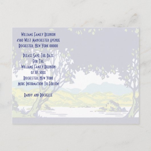 ヴィンテージシーニックファミリーツリー懇親会 案内ポストカード (裏面)