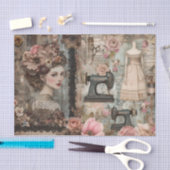 ヴィンテージシーパスデコップジャーナルティッシュペーパー 薄葉紙 (クラフト)