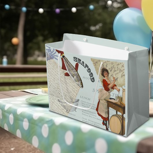 ヴィンテージシーフード料理 ラージペーパーバッグ