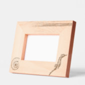 ヴィンテージシーホースとシーシェルウッド レーザー彫刻フレーム (左)