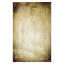 ヴィンテージシーホースと竹セピア文房具