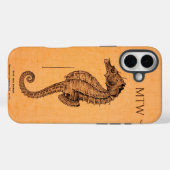 ヴィンテージシーホースイラストレーションとイニシャル Case-Mate iPhoneケース (裏面 (横))