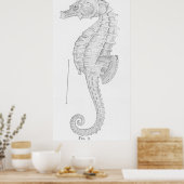 ヴィンテージシーホースイラストレーション(1907) ポスター (キッチン)