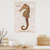 ヴィンテージシーホース – アンティークシーホースカスタマイズ ポスター (キッチン)