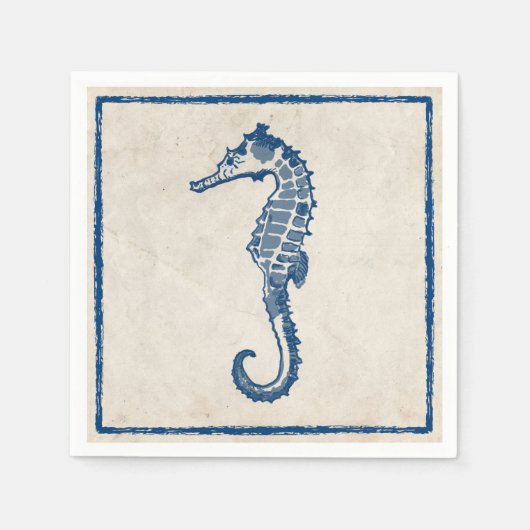 ヴィンテージシーホース スタンダードカクテルナプキン (正面)