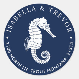 ヴィンテージシーホース |差出人住所 ラウンドシール