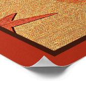 ヴィンテージシーマイアミサンバッシングガールレトロ旅行 ポスター (角)