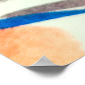 ヴィンテージシームレスなパターン手描き白い庭f ポスター (角)