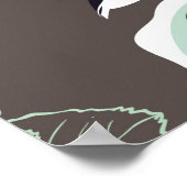 ヴィンテージシームレスなパターン。トロピッコンテンポラリーク膜 ポスター (角)