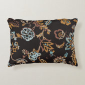 ヴィンテージシームレスな花柄。手書きテクスチャ アクセントクッション (正面)