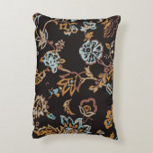ヴィンテージシームレスな花柄。手書きテクスチャ アクセントクッション (裏面(縦))